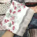 Floral square hijab scarf lightweight breathable Muslim headscarf sun protection shawl - 63