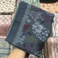 Encrypted bali yarn square scarf, stylish floral print sun protection hijab and head shawl. - 76