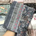 Floral print voile square scarf hijab, lightweight sun protection shawl for women daily wear. - 87