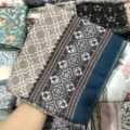 Fashion printed Bali yarn square scarf, elegant floral Muslim headscarf hijab for women. - 89