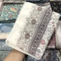 Premium voile 110 square scarf with elegant floral print, versatile sun protection hijab. - 84