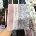 Floral printed square hijab voile scarf lightweight Muslim headwear fashion sun protection shawl - 11