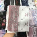 Printed voile square hijab, fashion floral sun protection scarf and stylish Muslim headwear. - 03