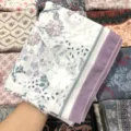 Floral print square hijab 110cm voile Muslim headscarf sun protection shawl for women - 65