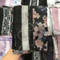 Fashion floral printed square scarf lightweight breathable headscarf shawl hijab - 23