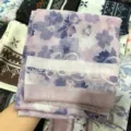 Floral printed chiffon square scarf hijab stylish sun protection headwear for women new - 22