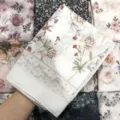 Floral print voile square scarf lightweight fashion headscarf hijab shawl accessory for women - 53