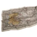 Elegant paisley print chiffon scarf, lightweight and breathable spring summer hijab for women. - 40