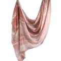 Satin polyester marble print long scarf hijab variant, elegant Turkish style drape for women. - 17
