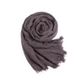 EINFARBIGES CRINKLE RAYON DAMEN TUCH LEICHT ATMUNGSAKTIVES HIJAB SCHAL MIT FRANSEN - Auberginenviolett