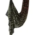Gradient Leopard Print Scarf Cotton Blend Long Hijab Head Wrap Fashion Accessory 180x80cm - 80*180cm / 146