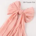 Einfarbig rosa Kunstseide Schleife Schal, glänzender langer Damenschal Variante 08 - Rosa