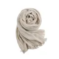Beige strukturierter Viskoseschal, eleganter plissierter einfarbiger Hijab und Schal. - Hellbeige