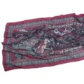 Fashionable floral print pearl chiffon scarf, breathable and soft for spring season. - 33