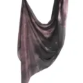 Modal cotton scarf, watercolor print, dark purple gradient, women fashion hijab. - 46