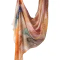 Fashion digital printed polyester cotton scarf, abstract watercolor style product variant. - 162
