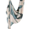 Fashion digital printed poly-cotton scarf, soft breathable abstract pattern shawl. - 168