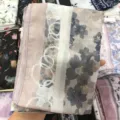 Floral printed square hijab scarf, high-viscosity bali yarn shawl wrap, variant color style. - 20