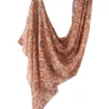 Fashion digital printed silk feel scarf soft breathable elegant shawl head wrap women - 160