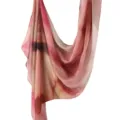 Pink abstract print satin scarf, soft breathable stylish chic elegant women fashion shawl variant - 80*180cm / 158