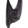 Women modal cotton watercolor print shawl scarf, dark abstract patterned draped fashion accessory. - 51