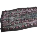 Bohemian floral printed chiffon scarf, dark patterned spring summer sun protection shawl. - 55