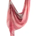 Pink gradient watercolor printed scarf for women, elegant lightweight shawl, 180x80cm accessory. - 65
