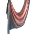 Gradient pink and blue draped shawl women fashion soft elegant long scarf for daily wear - 63