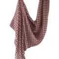 Stylish Houndstooth Printed Satin Scarf Soft Breathable Chic Elegant Shawl for Women - 180