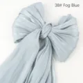 Glänzendes Kunstseide Nebelblau Schleife Schal Tuch, weicher glänzender Stoff, modisches Accessoire. - 38# Nebelblau