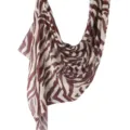 Fashionable zebra print scarf, soft breathable satin shawl for women, stylish daily accessory. - 117