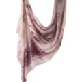 Watercolor printed modal cotton scarf women elegant satin shawl lightweight fashion head wrap - 102