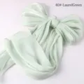 Einfarbig weiche Seidenimitat glänzende Schal, elegante glatte lange Schultertuch - 40# Lorbeergrün
