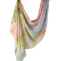 Watercolor modal cotton scarf stylish women long shawl ethnic head wrap soft light - 91