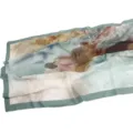 Boho chic abstract printed chiffon scarf for women, lightweight spring summer sun protection shawl. - 60