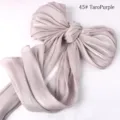 Einfarbig glänzender Kunstseide Schal, 45# Taro-Lila plissiertes Tuch, weiches Kopftuch - 45# Taro Lila