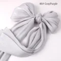 Einfarbig glänzender Kunstseide Schal, eleganter grau-lila langer Wickelschal für Damen. - 46# Graulila