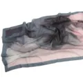 Chiffon scarf variant with grey border and abstract pink print for women spring fashion. - 65