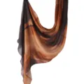 Watercolor print modal cotton women scarf, brown abstract pattern daily shawl variant. - 113