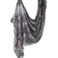 Fashion printed scarf, soft breathable draped shawl, elegant snakeskin style variant. - 80*180cm / 153
