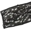 Black and white abstract printed chiffon scarf, lightweight spring sun protection shawl. - 73