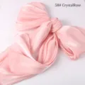 Rosa schimmernder Seidenschal im eleganten Schleifendesign, weicher langer Schal. - 58# Kristallrose