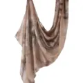 Fashion digital printed satin scarf for women, soft breathable lightweight neck wrap shawl. - 174