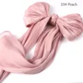 Einfarbiger glänzender plissierter Seidenschal Damen Schal, eleganter Modeaccessoire Pfirsich. - 33# Pink