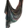Watercolor print modal cotton shawl, elegant ethnic style women scarf for daily wear. - 87 / 80*180cm