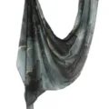 Women's abstract watercolor print modal cotton scarf stylish draped shawl for daily wear - 80*180cm / 86