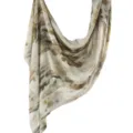 Women watercolor print modal cotton shawl scarf elegant abstract design comfortable drape - 80*180cm / 93