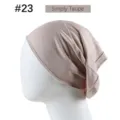 Solid color modal under cap hijab cap stretchy hair cover simple taupe variant daily wear - 23*25.5cm / Taupe