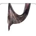 Modal cotton marble print scarf shawl, stylish dark abstract art design headwrap for women. - 170*70cm / 08