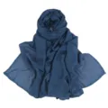 Solid dark blue modal breathable lightweight casual solid scarf shawl headwrap daily wear - Dark Blue